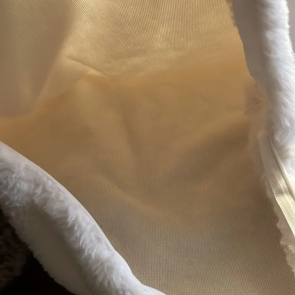 Pier 1 White Faux Fur Pillow Cover